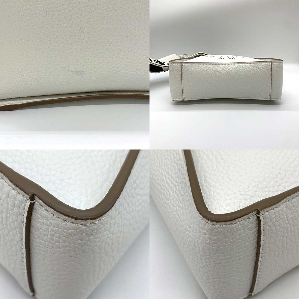 Stella McCartney Faux Leather Crossbody Bag White Gold Hardware in Great Condition