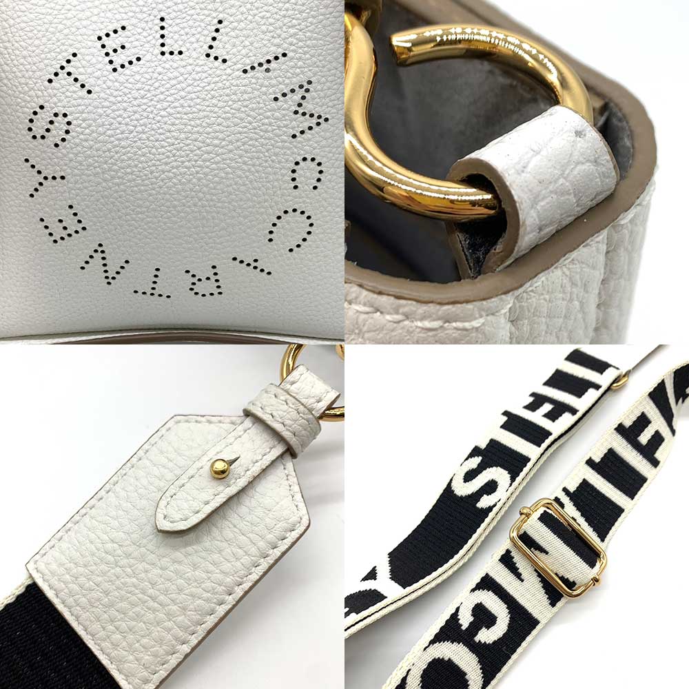 Stella McCartney Faux Leather Crossbody Bag White Gold Hardware in Great Condition