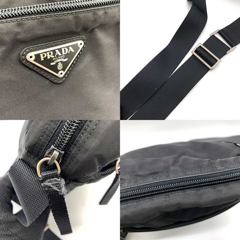 Prada Nylon Crossbody Shoulder Bag Black