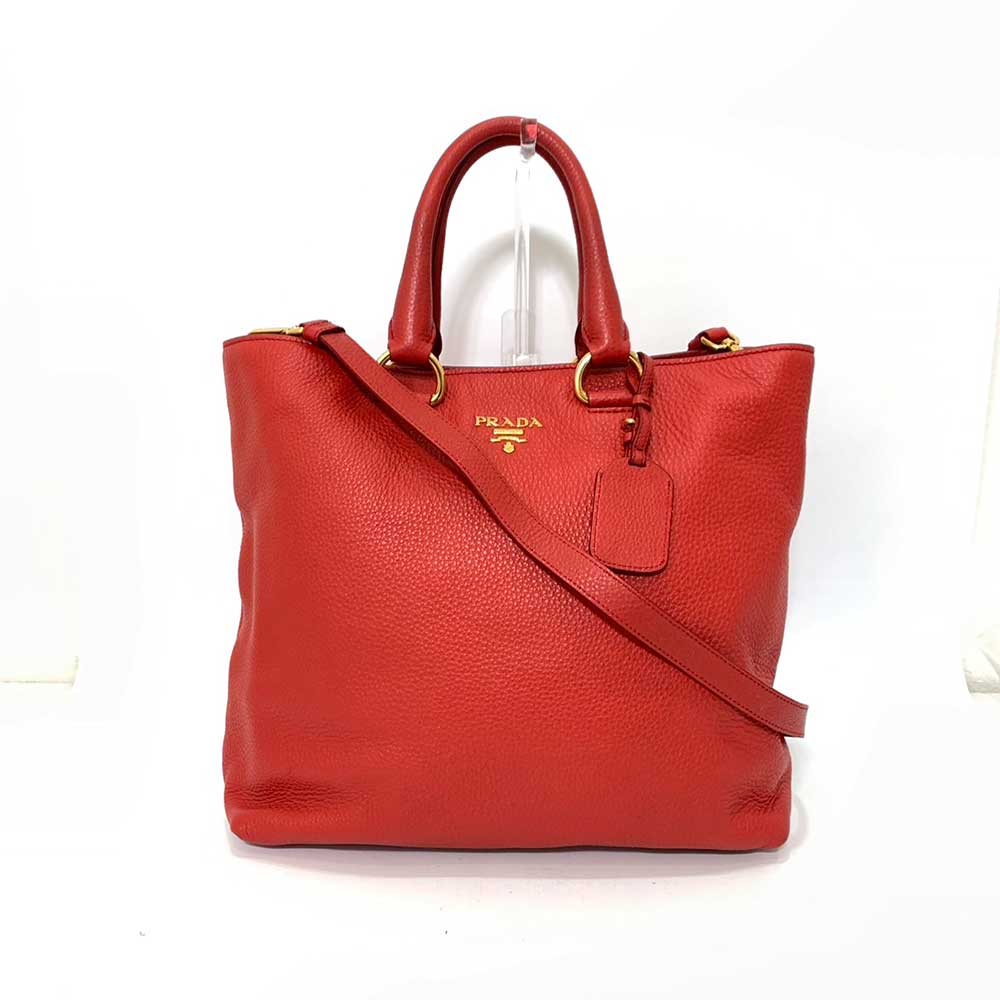 Prada Calf Leather Tote Bag BN2865 in Very Good Condition