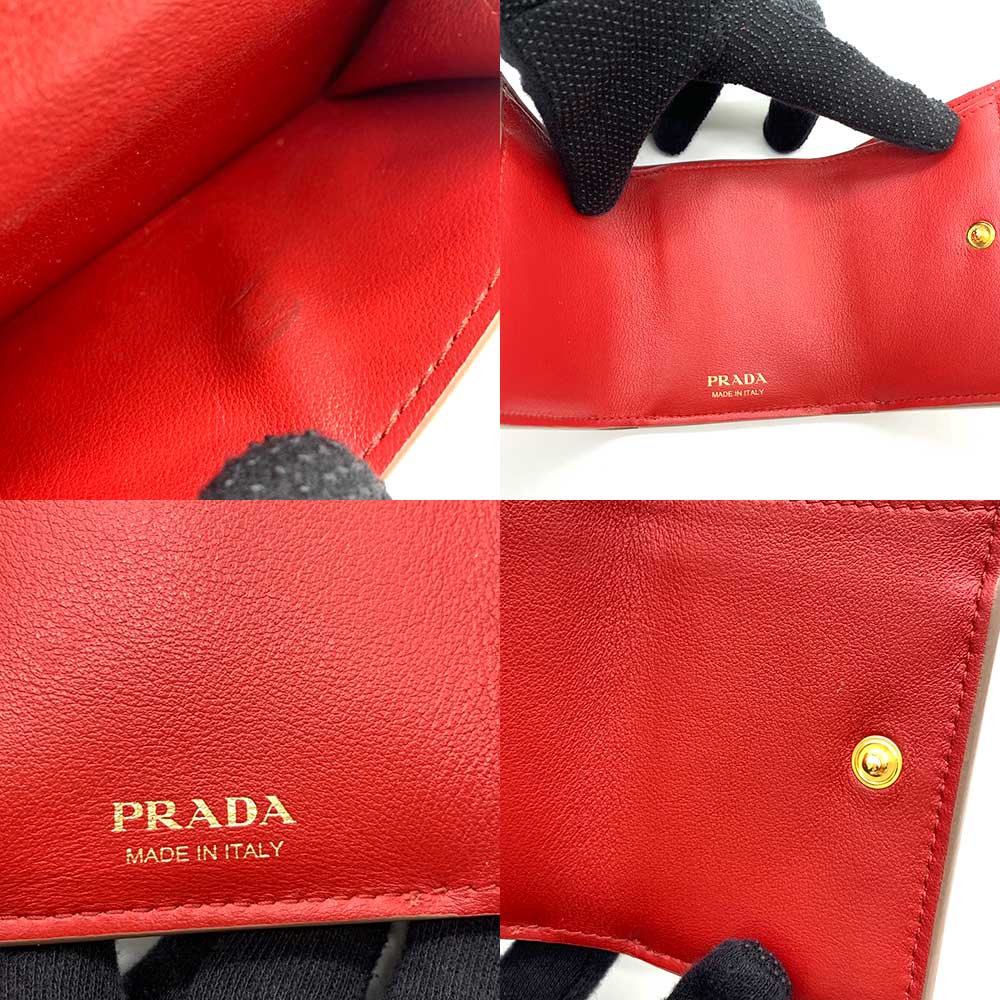 Prada Vittelomove Leather Compact Wallet 1MH021