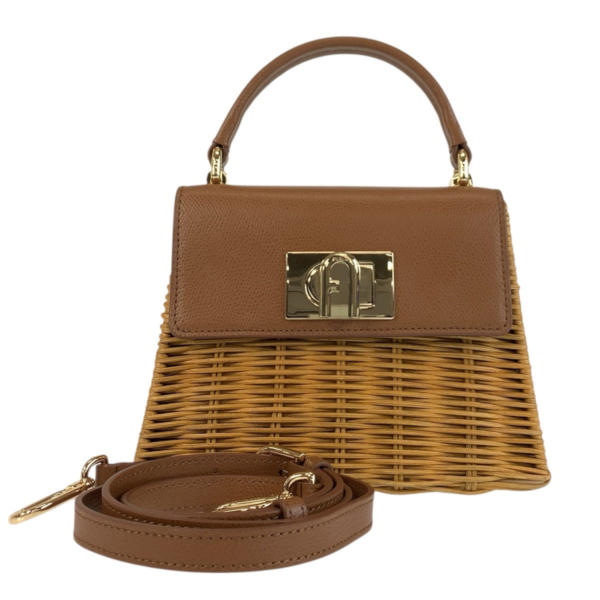 Furla 1927 Rattan Leather 2way Bag