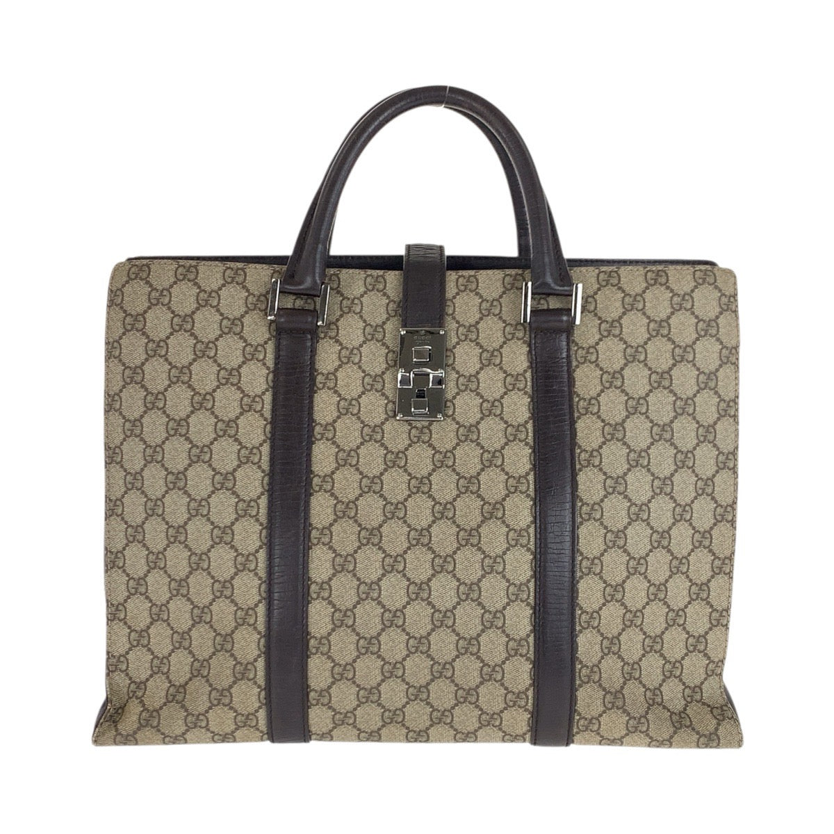 Gucci GG Supreme Canvas Leather Business Bag