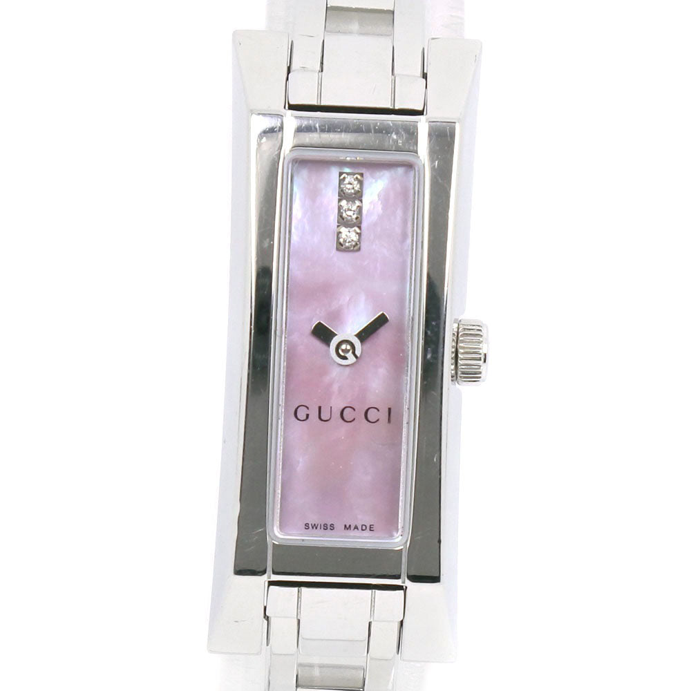 Gucci Stainless Steel Quartz 3P Diamond Watch