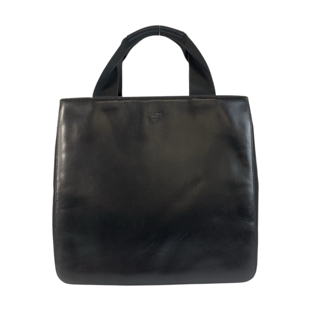 Prada Tessuto Leather Nylon Tote Bag