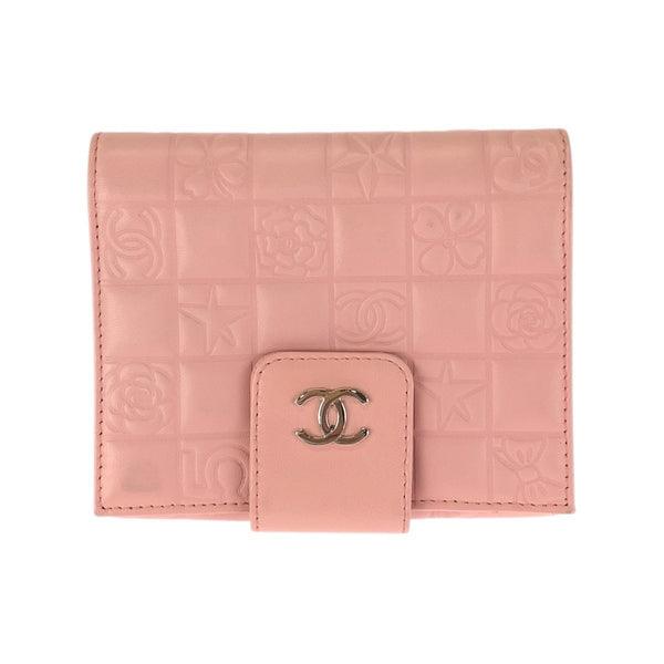 Chanel Coco Mark Icon Chocolate Bar Lambskin Wallet