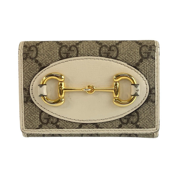 GUCCI Horsebit GG Supreme Canvas Wallet