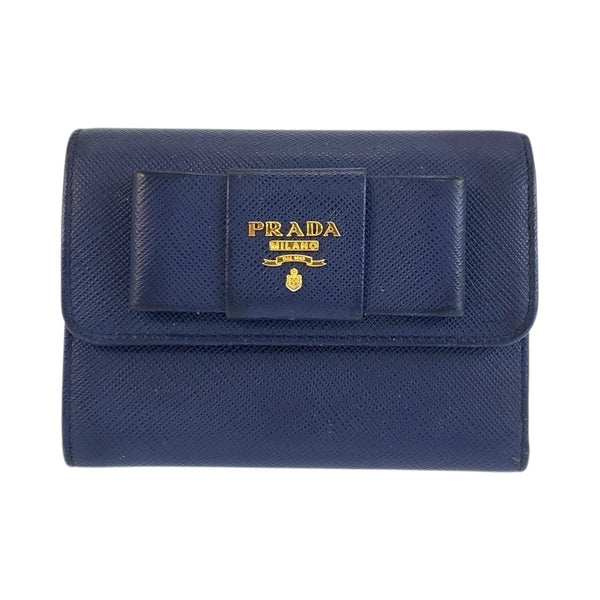 PRADA Fiocco Ribbon Saffiano Wallet