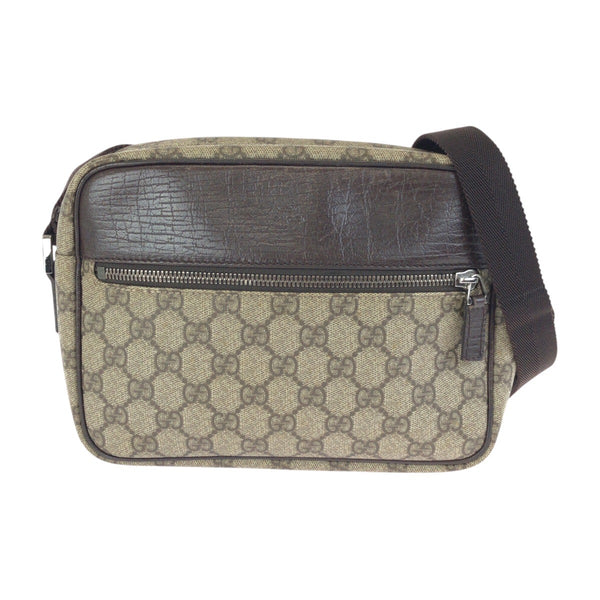 Gucci GG Supreme Canvas Leather Shoulder Bag