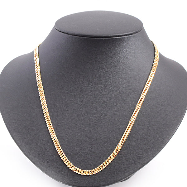 K18 YG 6-Sided Double Necklace 30.1g 50cm in Great Condition