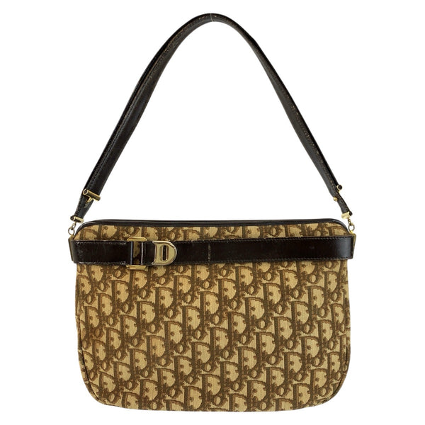 Christian Dior Trotter Canvas Leather Shoulder Bag