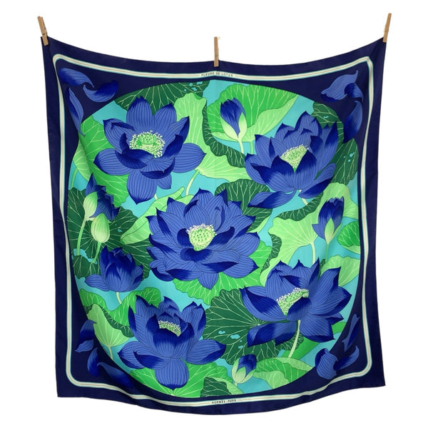 Hermes Fleurs De Lotus Silk Scarf