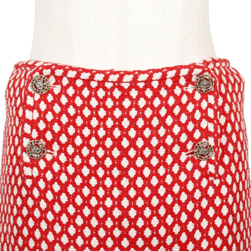 Chanel Skirt Rayon Bamboo Cotton Red