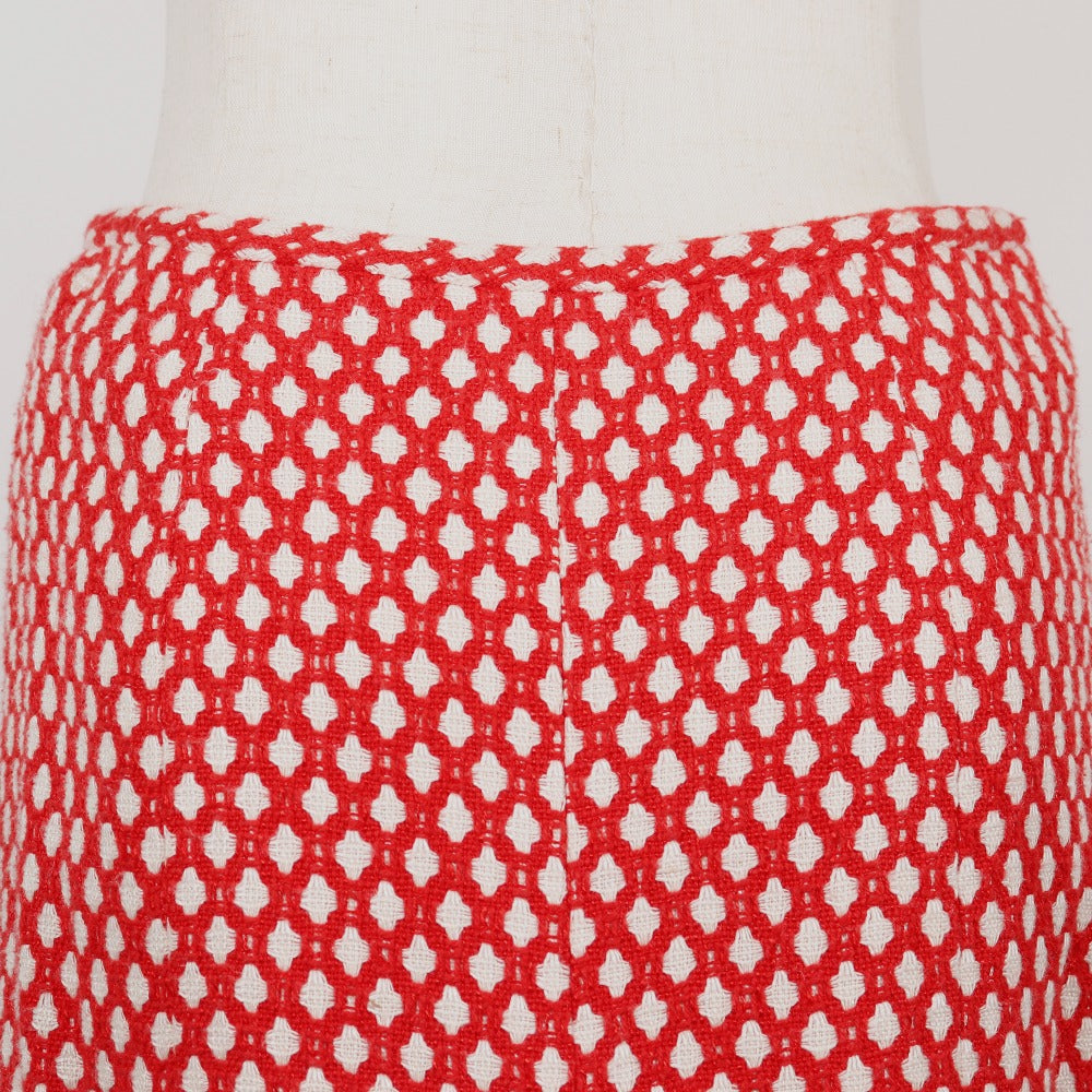 Chanel Skirt Rayon Bamboo Cotton Red