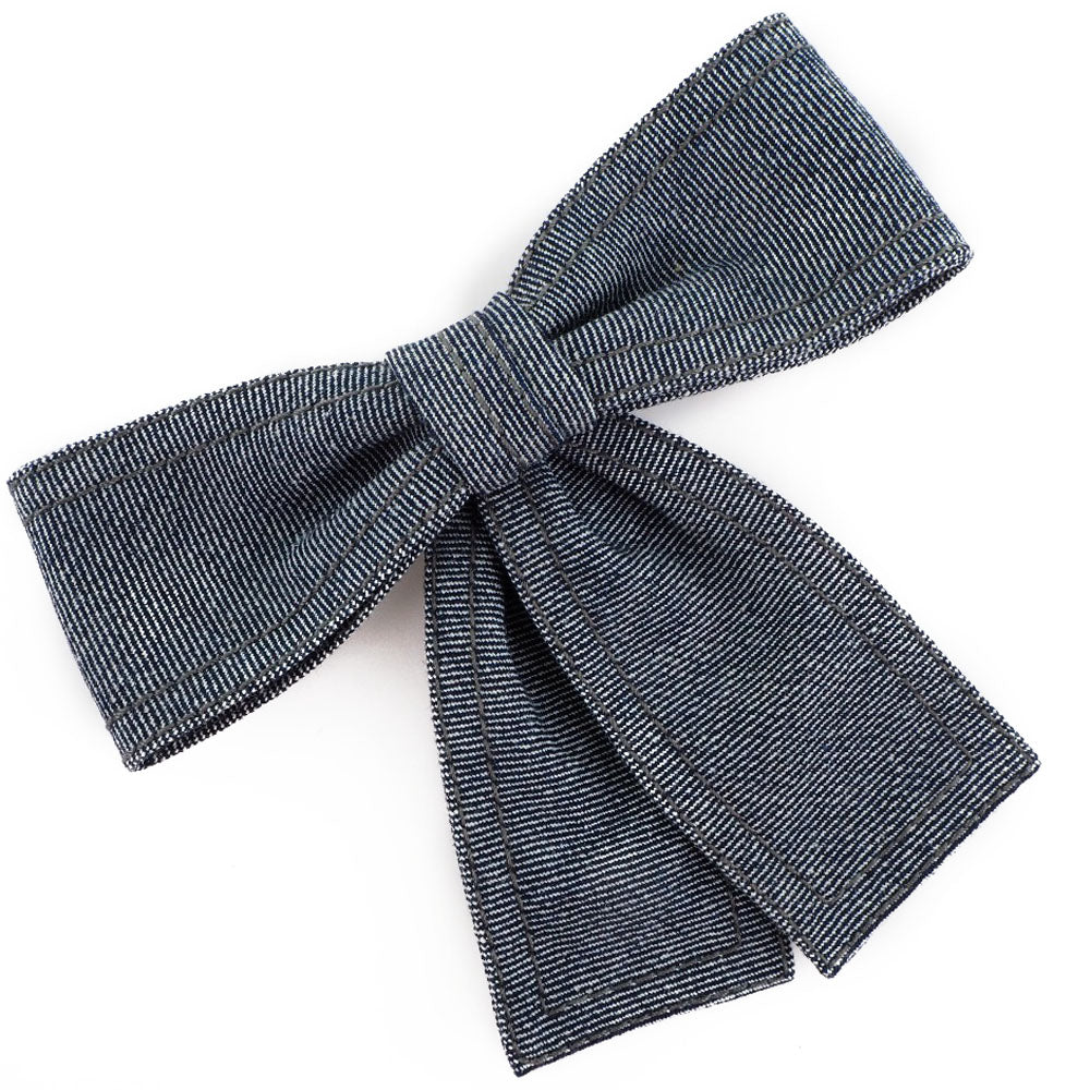 Chanel Denim Ribbon Brooch Denim Brooch in Great Condition