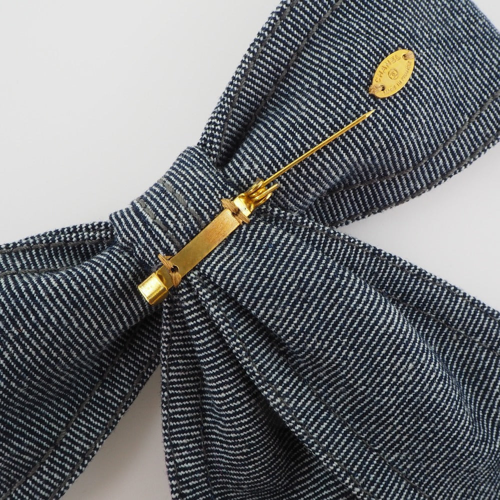 Chanel Cotton Denim Brooch