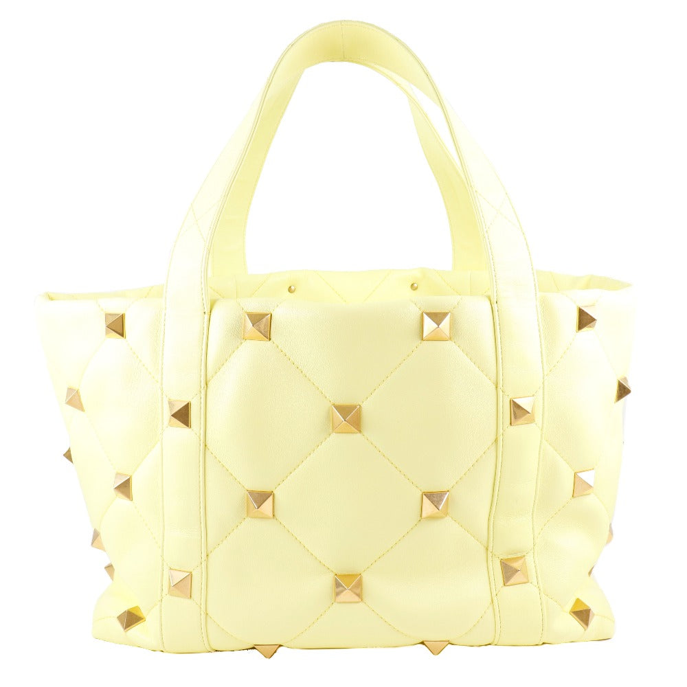 Valentino Roman Studs Tote Bag Yellow