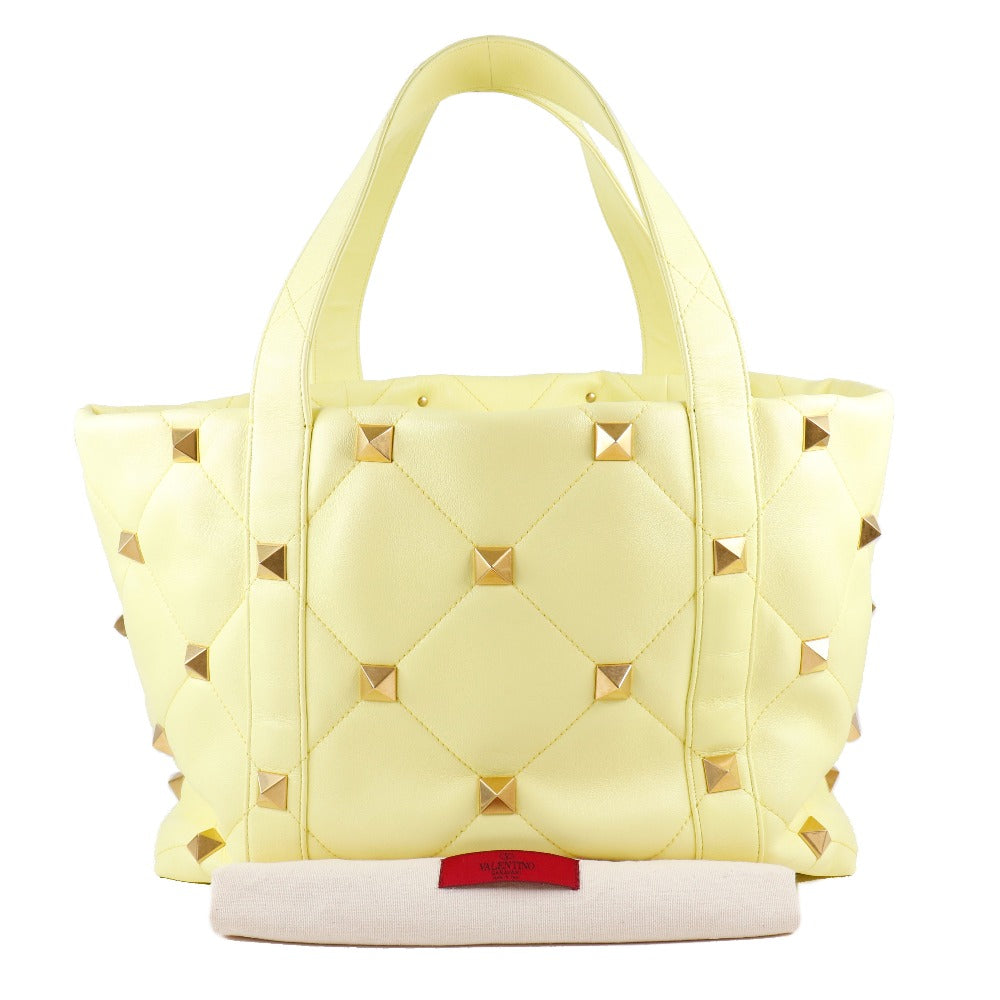 Valentino Roman Studs Tote Bag Yellow