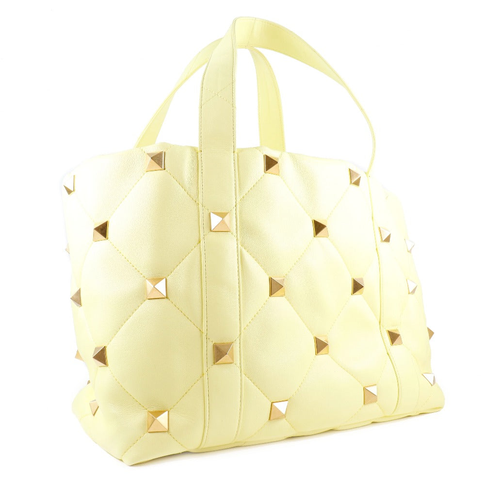 Valentino Roman Studs Tote Bag Yellow