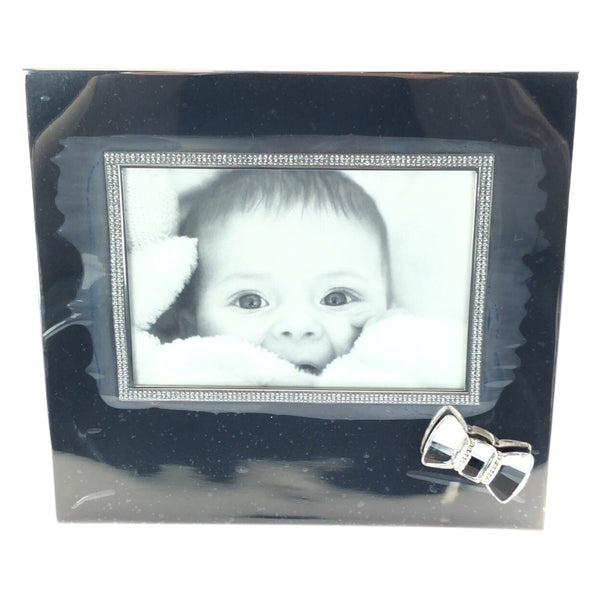 SWAROVSKI Picture Frame with Bow Stainless Steel Photo Frame