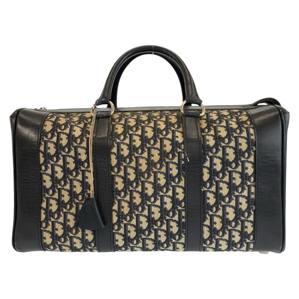 Christian Dior Trotter Canvas Leather Boston Bag