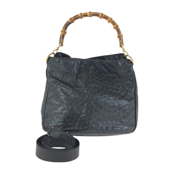 Gucci Ostrich Bamboo 2way bag