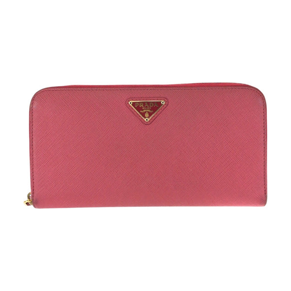 Prada Saffiano Leather Long Zip Wallet