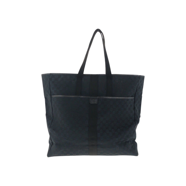 Gucci GG Canvas Leather Tote Bag