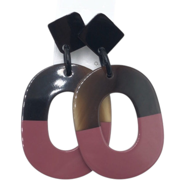 Hermes Buffalo Horn Earrings