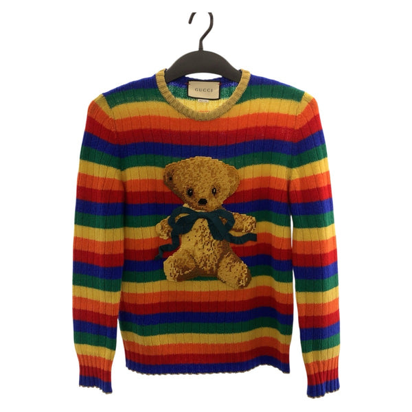 Gucci Teddy Bear Rainbow Wool Cashmere Knitwear