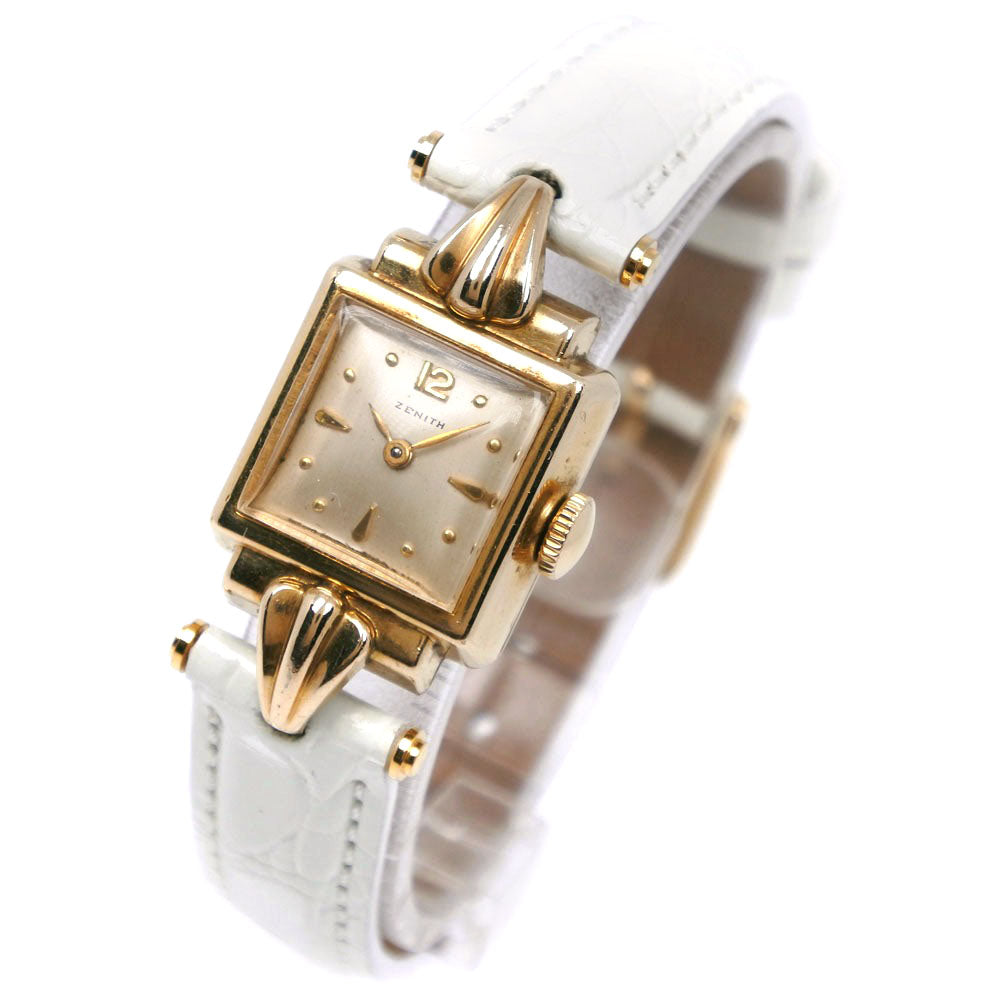 Zenith  Zenith Women's Gold Hand Winding Watch made in Switzerland, Stainless Steel Leather with Gold Dial【Used】, Grade B Metal Other in Fair condition