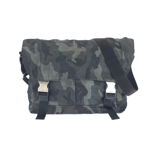 Prada Tessuto Nylon Leather Messenger Bag