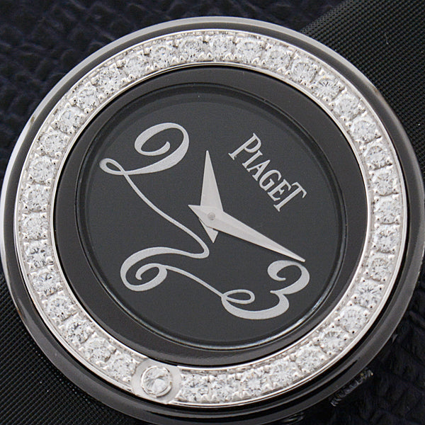 Piaget Possession Diamond Bezel Quartz Watch Black Dial P10402