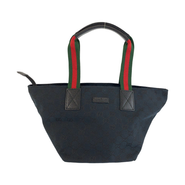 Gucci GG Canvas Leather Tote Bag
