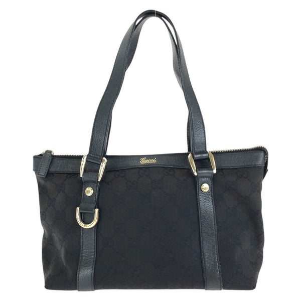 Gucci Abbey GG Canvas Leather Tote Bag