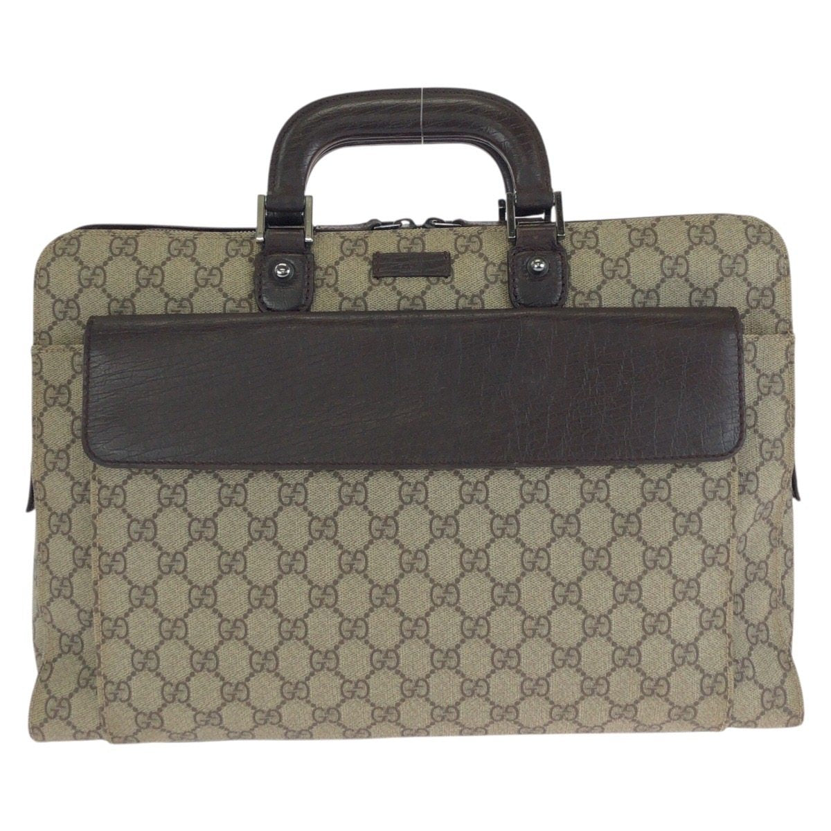 Gucci GG Supreme Canvas Leather Briefcase