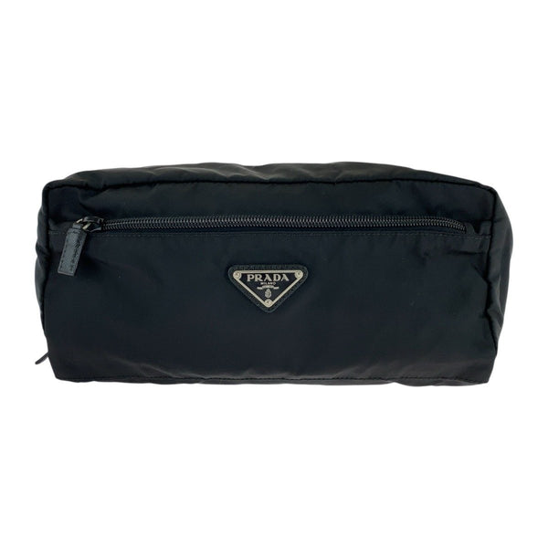 Prada Tessuto Saffiano Leather Nylon Clutch Bag