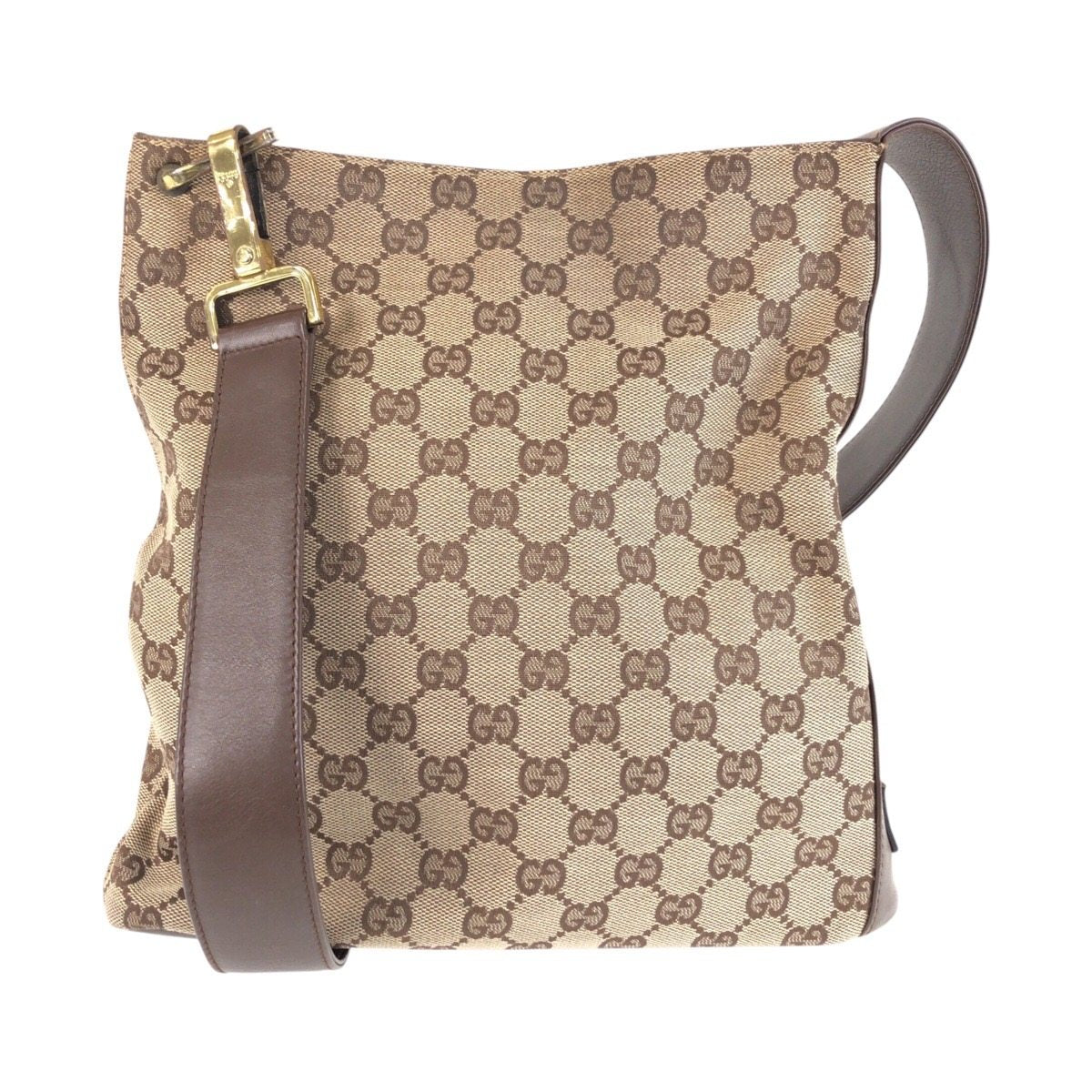 Gucci GG Canvas Leather Shoulder Bag