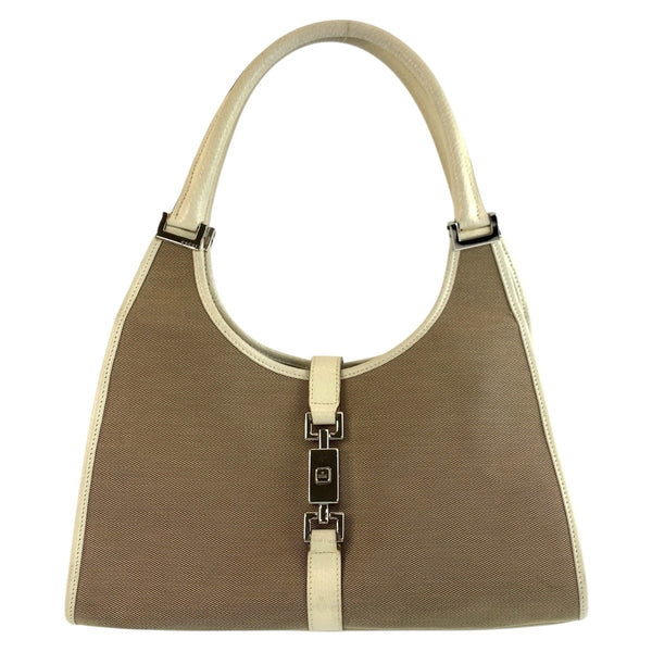 Gucci Jackie Canvas Leather Handbag