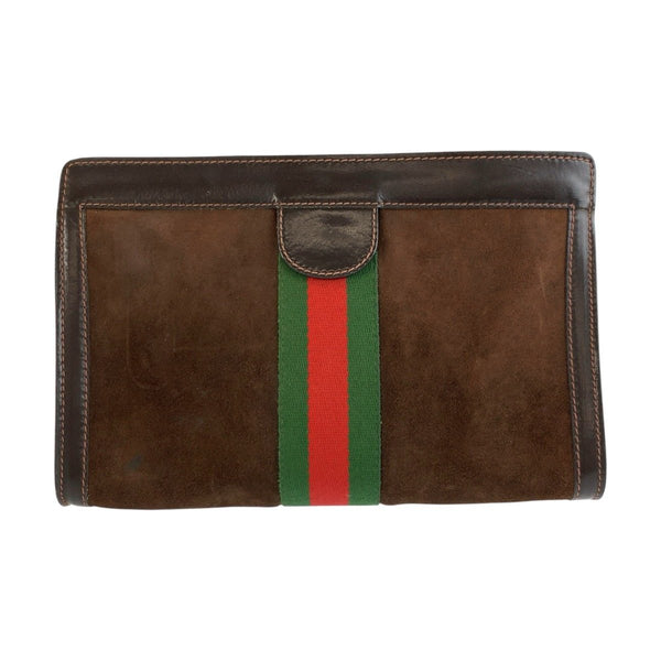 Gucci Suede Leather Clutch Bag