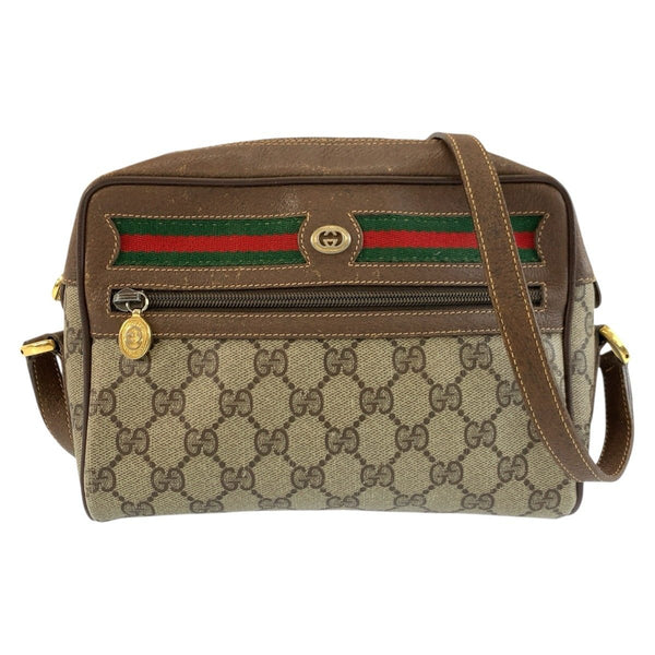 Gucci GG Supreme Canvas Leather Shoulder Bag