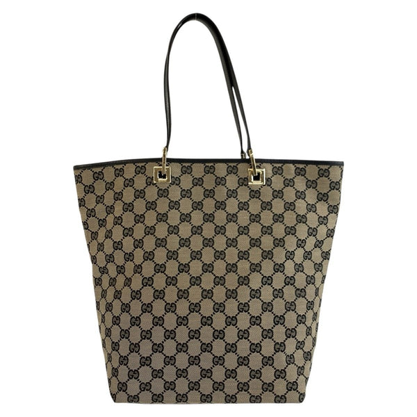 Gucci GG Canvas Leather Tote Bag