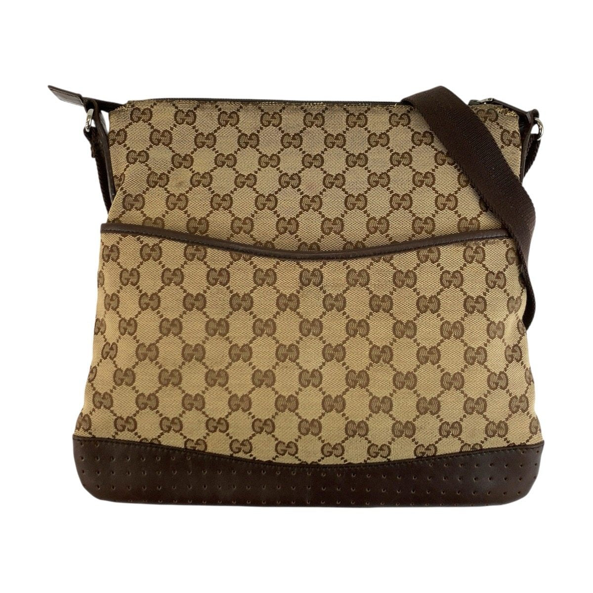 Gucci GG Canvas Leather Shoulder Bag