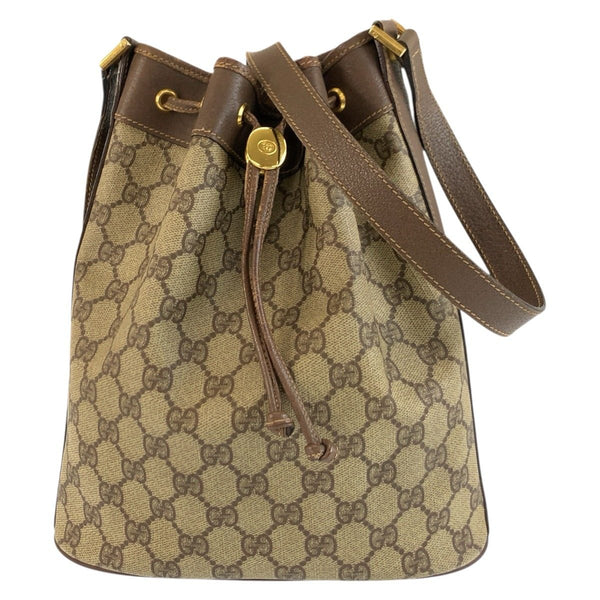 Gucci GG Supreme Canvas Leather Shoulder Bag