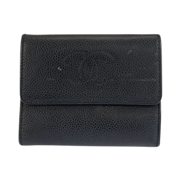 Chanel Coco Mark Leather Compact Wallet
