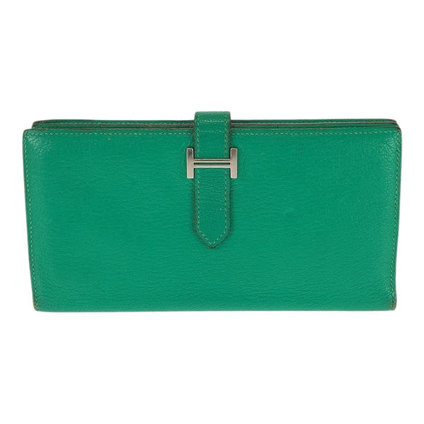 Hermes Bearn Soufflet Chevre Long Wallet