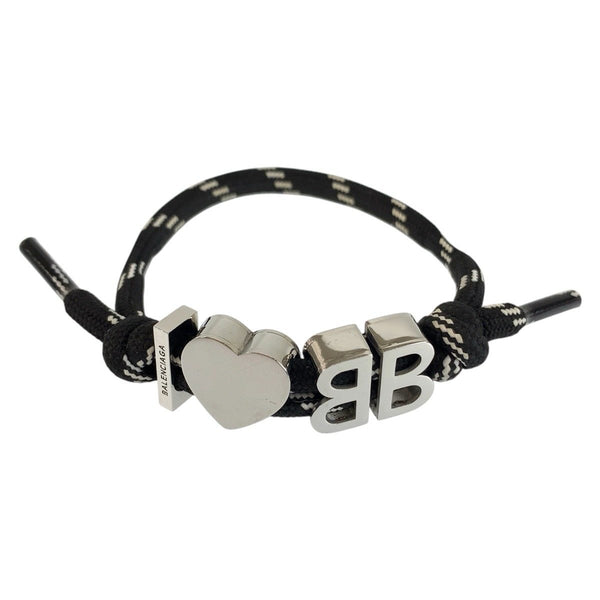 Balenciaga I Love BB Brass Polyester Bracelet