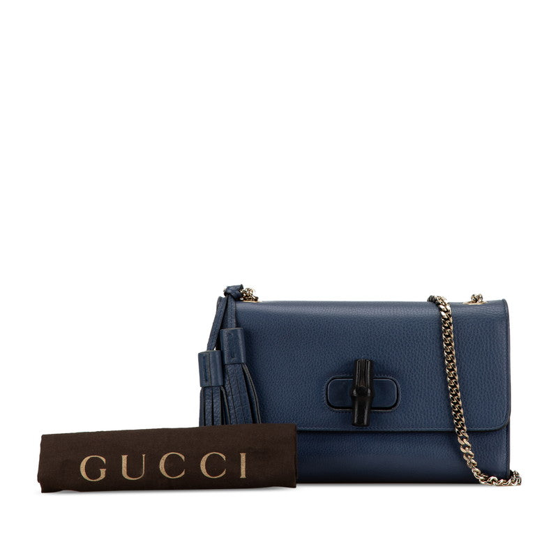 Gucci Bamboo Tassel Leather Shoulder Bag