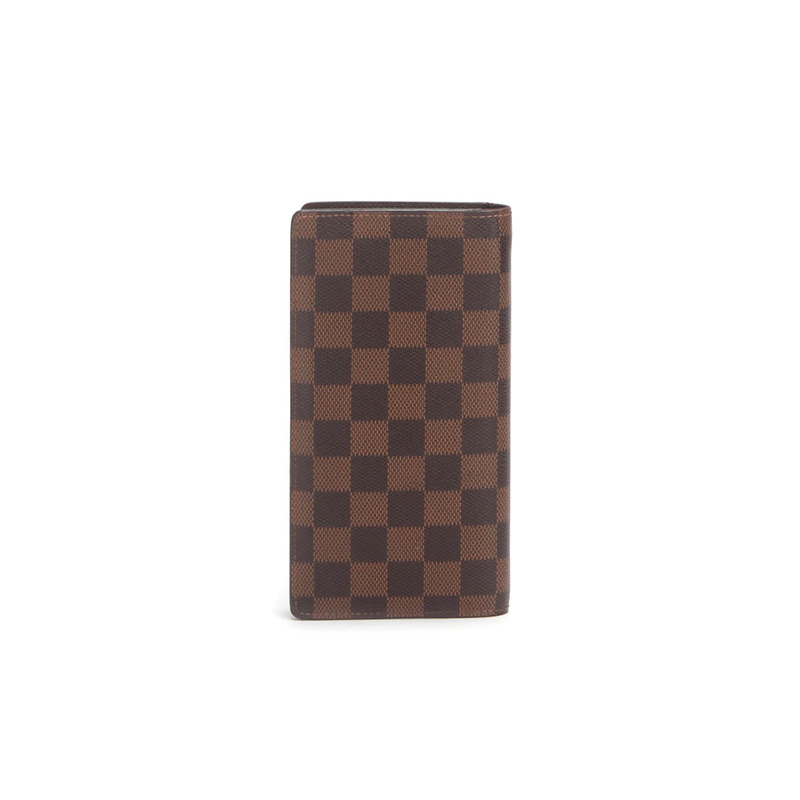 Louis Vuitton Damier Ebene Brazza Canvas Long Wallet in Good Condition