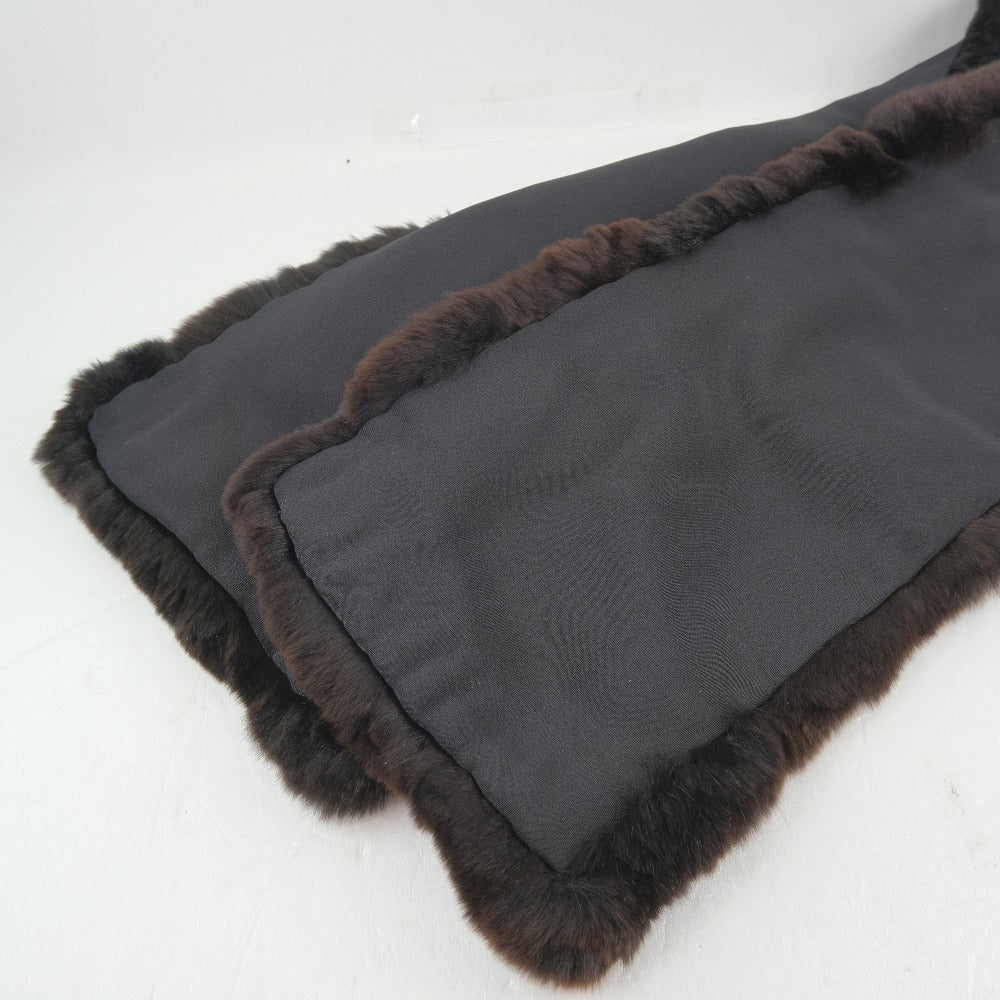 Chanel Rabbit Fur Silk Stole Scarf